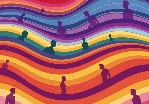 Abstract representation of the diverse sexuality spectrum