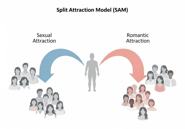 Diagram illustrating the Split Attraction Model concept